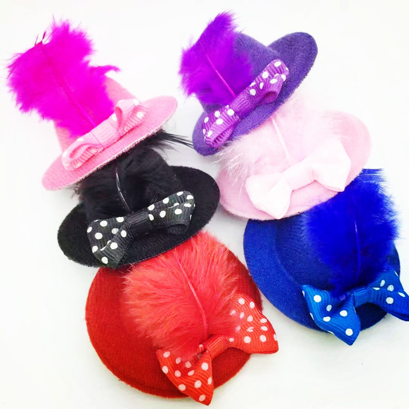 Factory direct headdress toy doll hat dress Princess hair accessories net flower cock 6 cents Baby 7cm pet hat