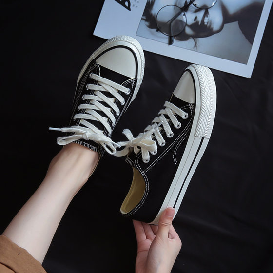 Kuangyu canvas women's shoes student versatile ulzzang summer 2021 new cloth shoes thin white shoes board shoes
