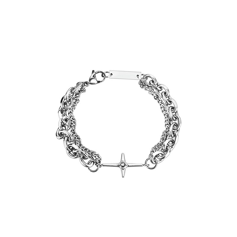 Stellar Fashion Bracelet Men's Trendy Vintage ins Niche Design Men's Jewelry Women's Cold Style Hip-Hop Bracelet