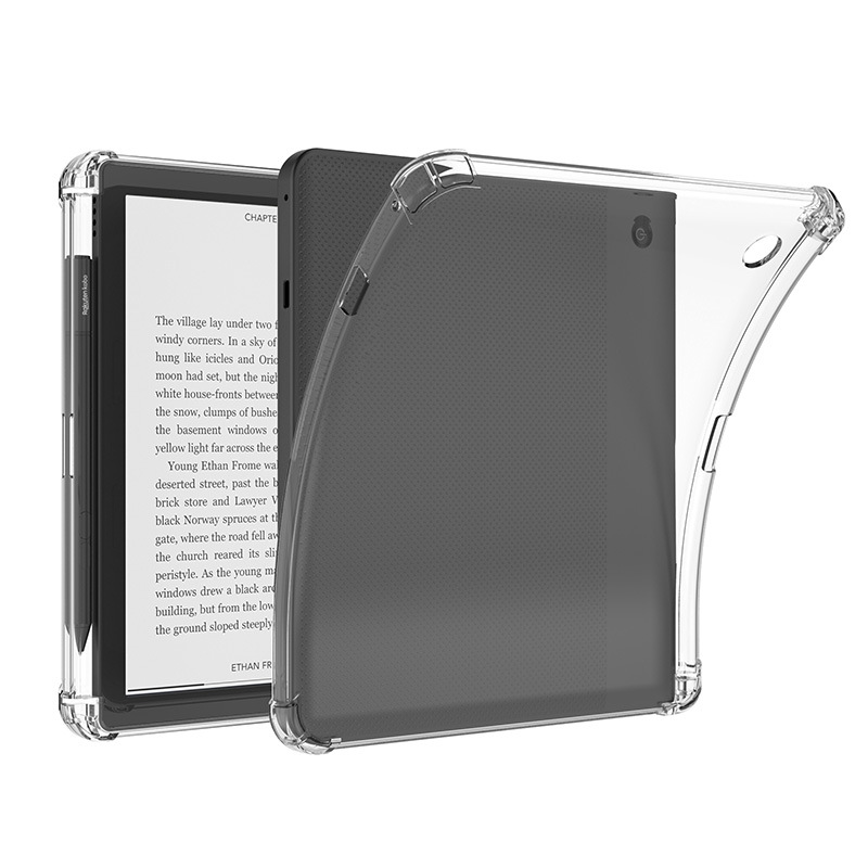For Kobo Libra 2 e-book protective cover four-corner airbag anti-fall transparent case Colour 2024
