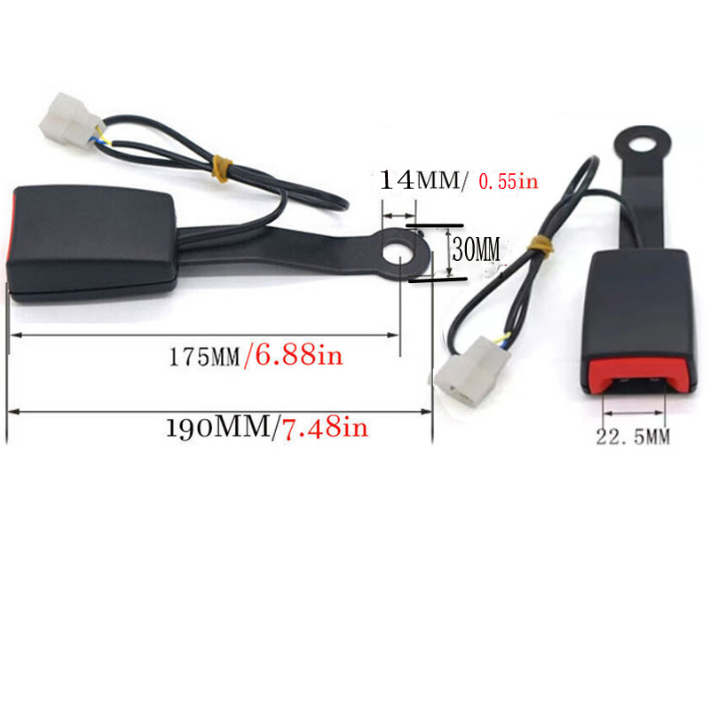 Car seat belt buckle socket connector with warning alarm signal base with wire normally closed plug wholesale