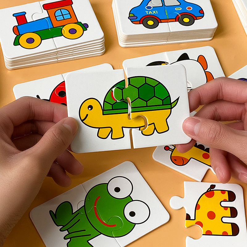 Educational Puzzle Cards For Toddlers 1-2 Years Old Boys Girls Enlightenment Early Education Matching Puzzle Toys