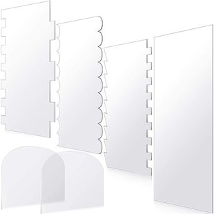 4+2 transparent acrylic icing cream large cake scraper suit baking scraper pastry fondant tool