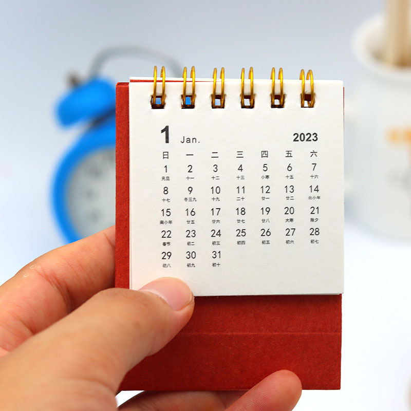2025-2026 Taiwan Calendar Simple Unprinted Style Retro Mini ins Style Small Calendar Lunar Calendar Desktop Decorative Ornaments