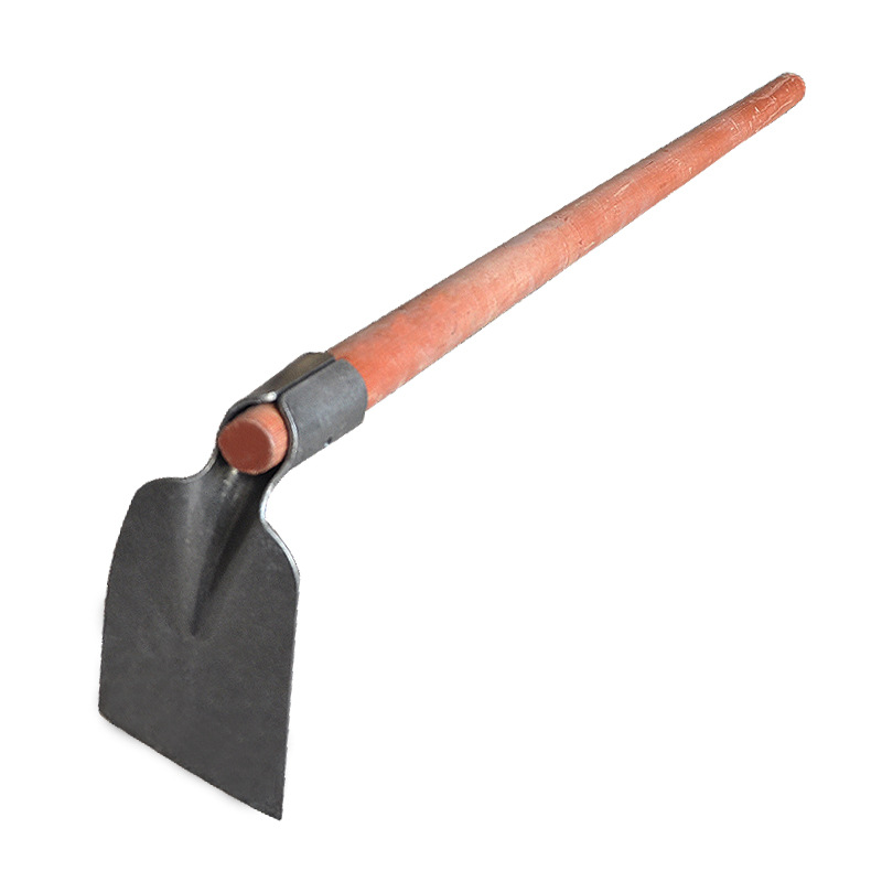 Wholesale Hoe Farm Tools All Steel Thickened Large Wooden Handle Hoe Loosen Land Reclamation Household Vegetable Weeding Outdoor Large Hoe