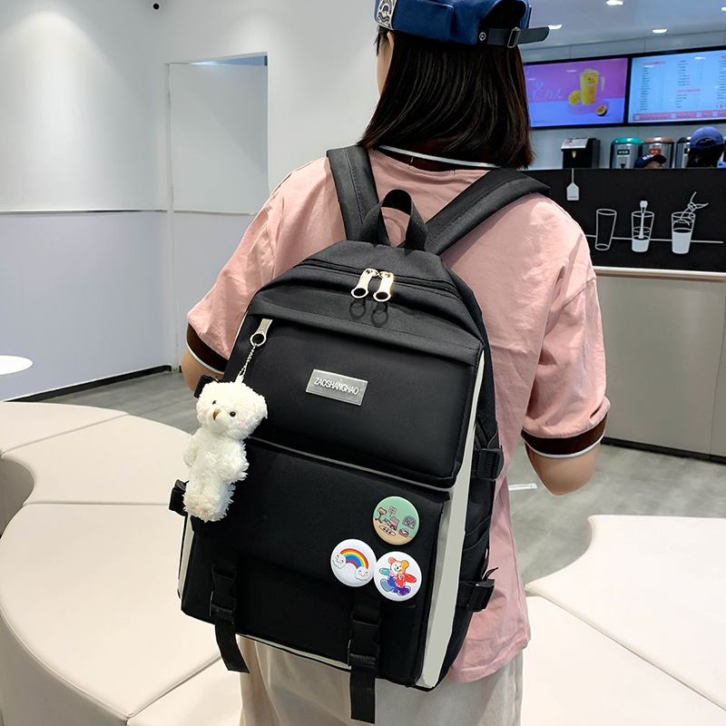 Schoolbag Female Junior High School Students Lightweight Primary School Students Small Fresh Cute Girl Grade Three to Five and Six Large Capacity Backpack