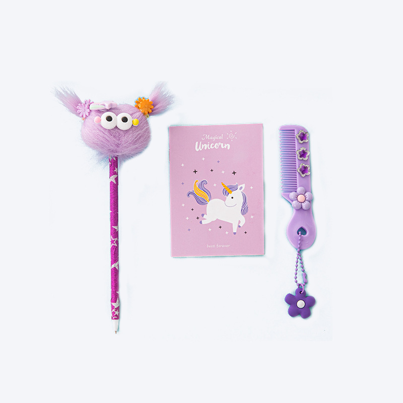 Cross-border new DIY toy plush pen stationery suit student prize gift diary suit