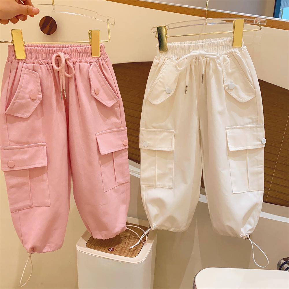 Children's pants 2023 new Korean style loose sports overalls Spring and Autumn New girls' casual fashion pants fashion