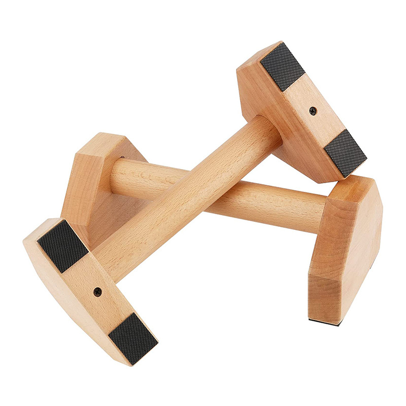 Wooden Push-up Bracket Men's Exercise Assistant Solid Wood Russian Stand-up Wooden I-shaped Russian Stand