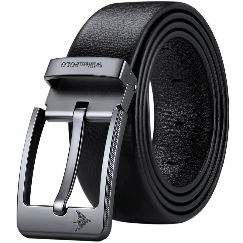 King Paul Genuine Leather Men's Belt Pure Cowhide Needle Buckle High-end Belt Business Men's Pants with Spot Wholesale