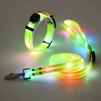 Светодиодный светящийся ошейник usb зарядка питомца ошейник с лампой ПВХ резиновая лента для собак