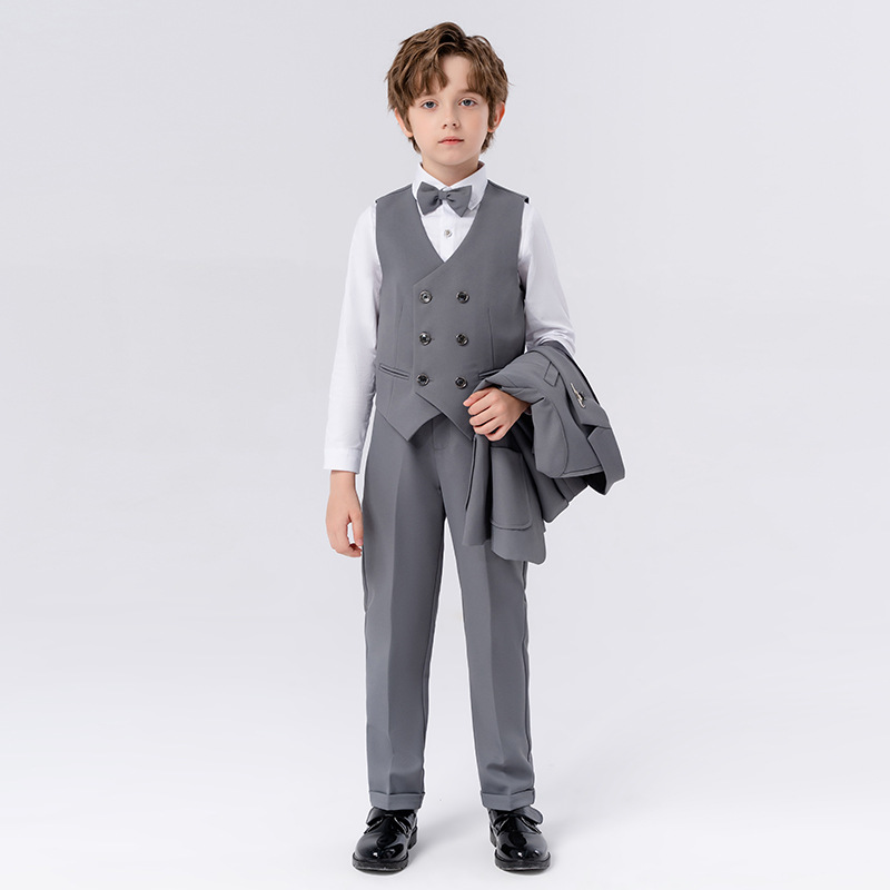 Children's dress handsome boy's British gentleman style suit suit children's small suit piano host performance costume
