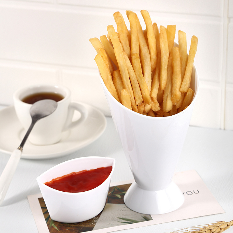Steel Liren Plastic Potato Cup PP Salad Cup Kitchen Supplies Potato Cup French Fries Salad Bowl