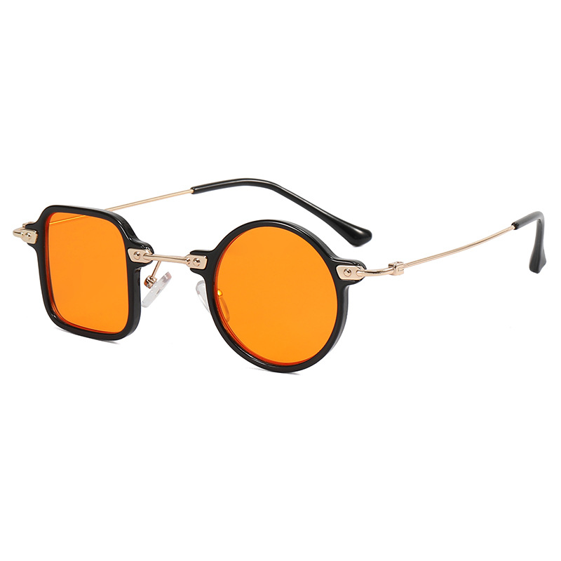 New punk irregular sunglasses European and American square frame round frame sunglasses anti-blue light glasses glasses with glasses