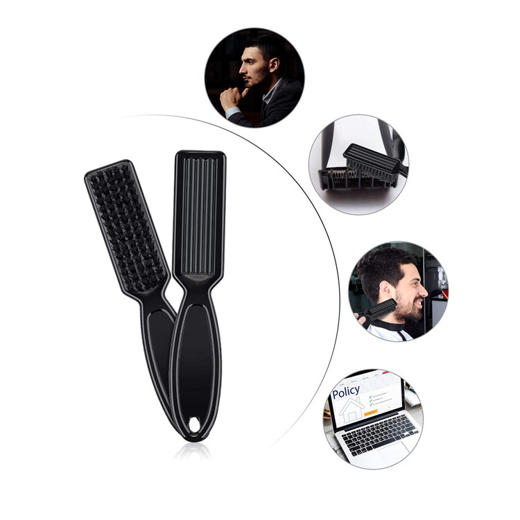 European and American Hot Sale Plastic Handle Men's Beard Brush Vintage Oil Head Brush Broken Hair Cleaning Brush YQ-090