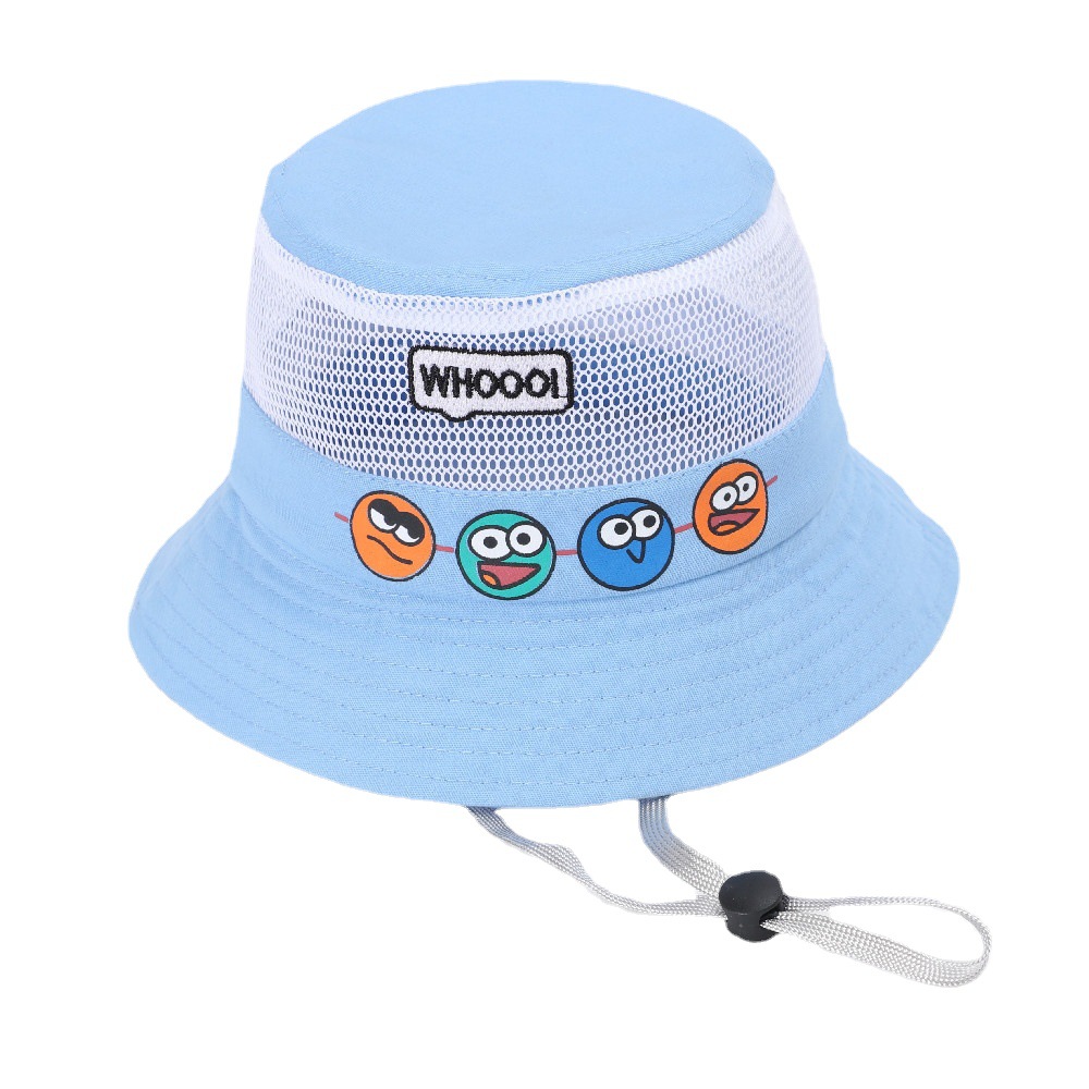 Children's Sunscreen Hat Spring and Autumn Boys' Baby's Sun Hat Girl's Fisherman Hat Baby's Summer Thin Mesh Sun Hat
