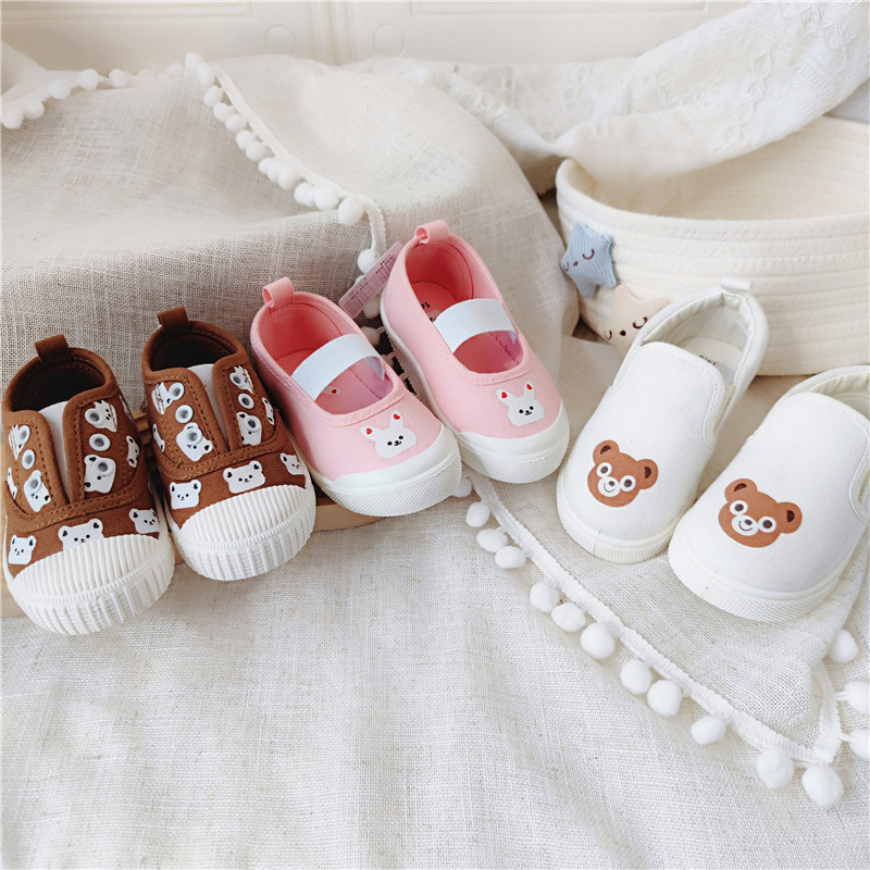 Spring 2023 export daily order SR kindergarten cartoon canvas shoes baby soft bottom toddler shoes boys and girls shoes
