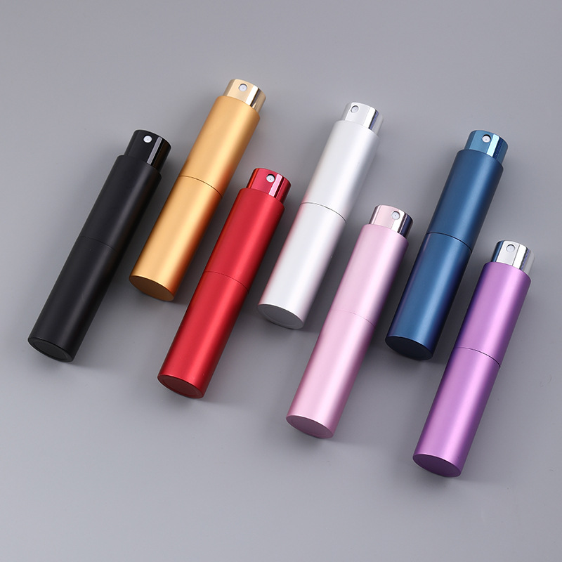 Perfume Bottled 8ml Rotating Telescopic Portable Spray Sample Spray Glass Empty Bottle logo Printing