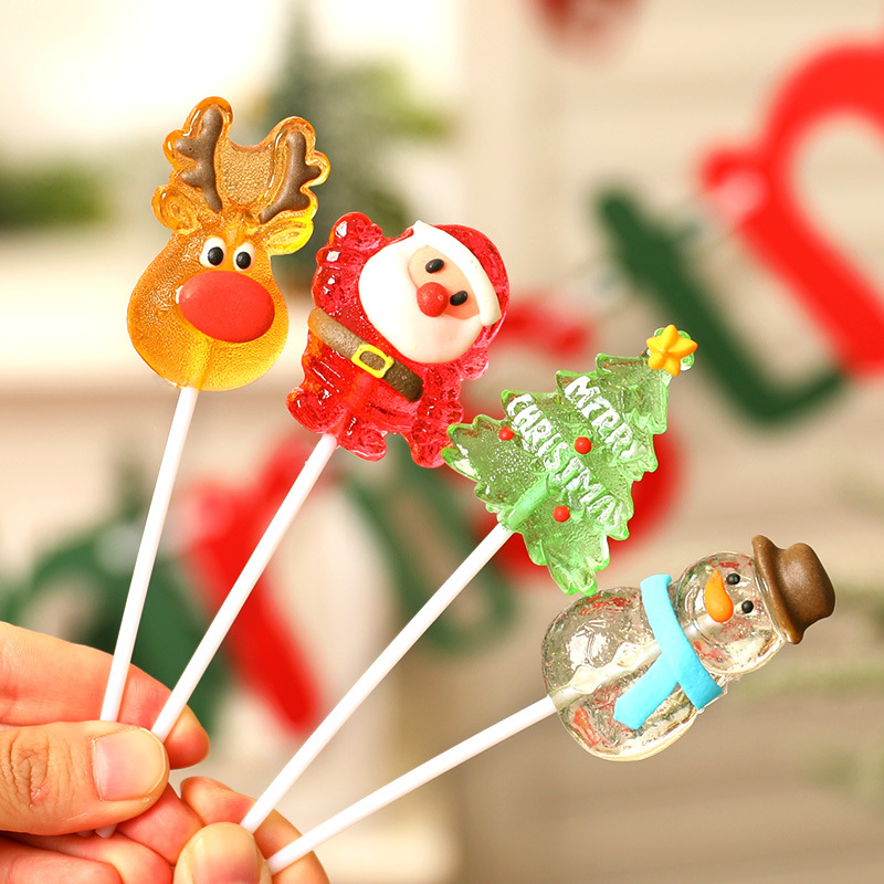 Christmas candy cute Christmas lollipop creative high-looking online celebrity Santa Claus Hard Candy Christmas Eve gift