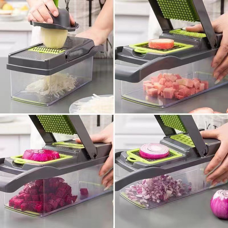 Slicer draining basket potato slice hand-pressed grater vegetable and fruit Dicer household kitchen vegetable cutter