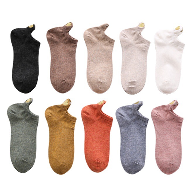 Korean version of wholesale distribution socks heel ears love embroidery women's boat Socks new summer socks invisible socks generation hair