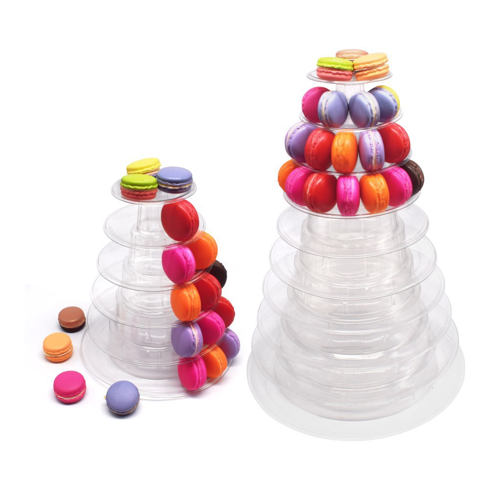 6-layer Macaron Display Rack 10-layer Cake Display Rack Round Plastic Cake Tower Wedding Cake Placement Rack