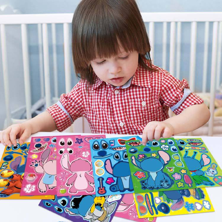 cartoon toy children diy puzzle sticker color 9 make your own children puzzle sticker
