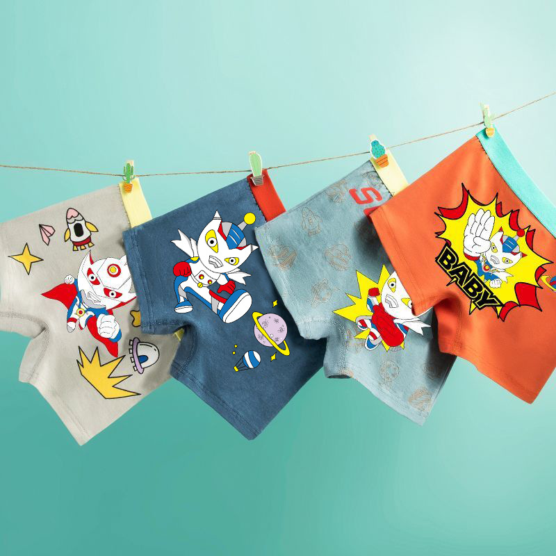 Summer thin children's boys boxer briefs Category a cotton small and medium-sized children's boxer shorts wholesale