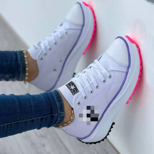 Big goods out of shoes women's spring and autumn 2022 new canvas shoes Korean Breathable High-top casual women's shoes