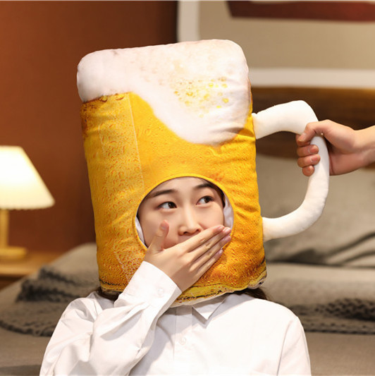 卸売りのビールの頭カバーの帽子のぬいぐるみの頭カバーの写真の道具の写真の道具の漫画の頭カバーの写真の道具|undefined