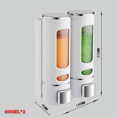 400ml double-headed manual soap dispenser wall-mounted Hotel Hotel shampoo box Bath Box soap dispenser soap bottle