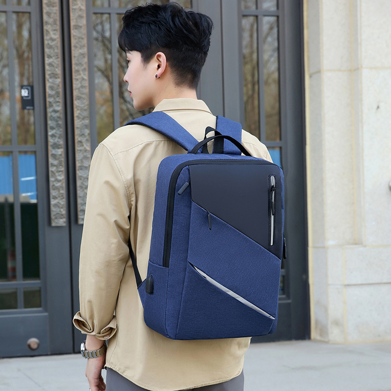 Cross-border new boys fashion backpack leisure travel backpack business waterproof computer bag printable logo wholesale