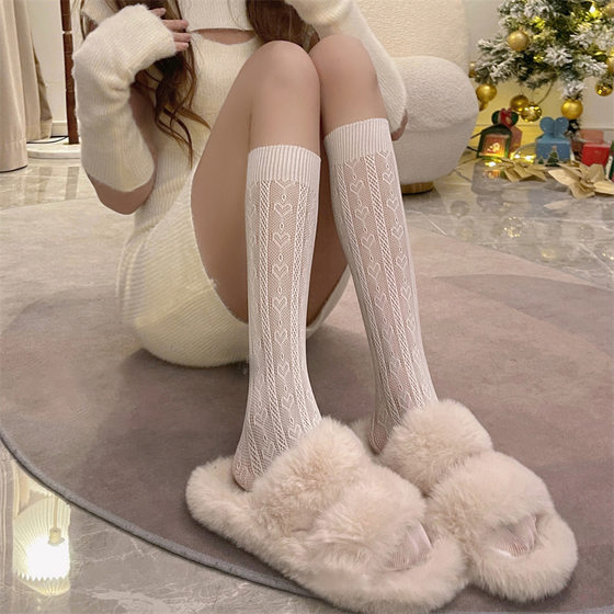 Japanese pure white lace calf socks children in the summer thin simple thin leg ins tide wear