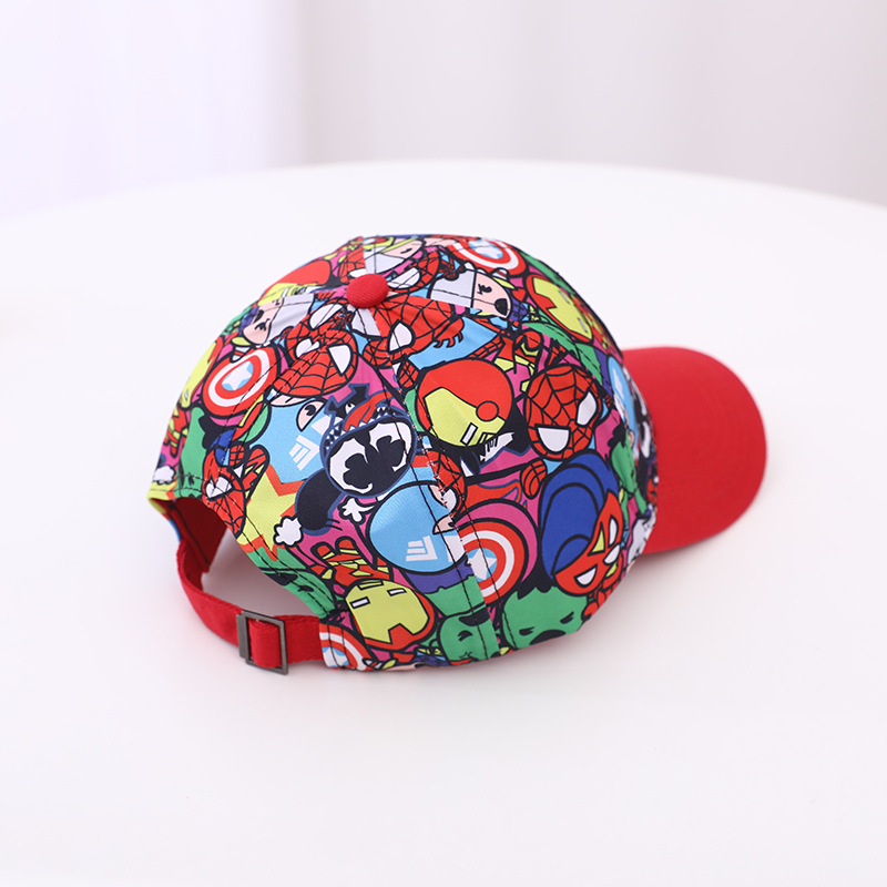 Marvel children's hat Spider-Man peaked cap boy Batman sun protection baseball cap digital printing sun hat tide