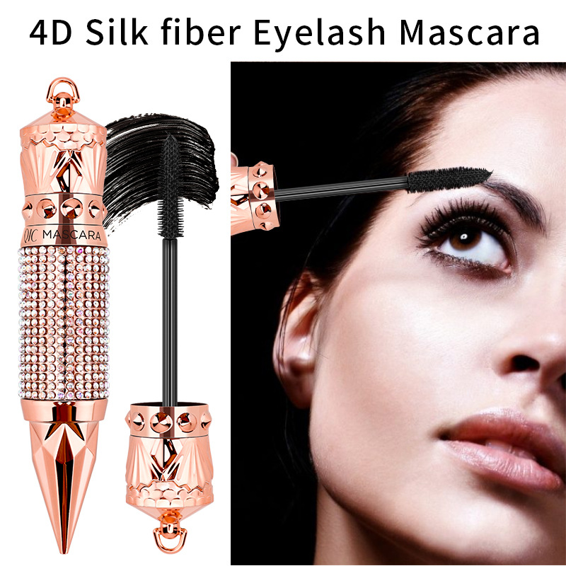 QIC cross-border Queen's cane mascara waterproof lengthening non-blooming long curling broken Diamond eyelash base makeup