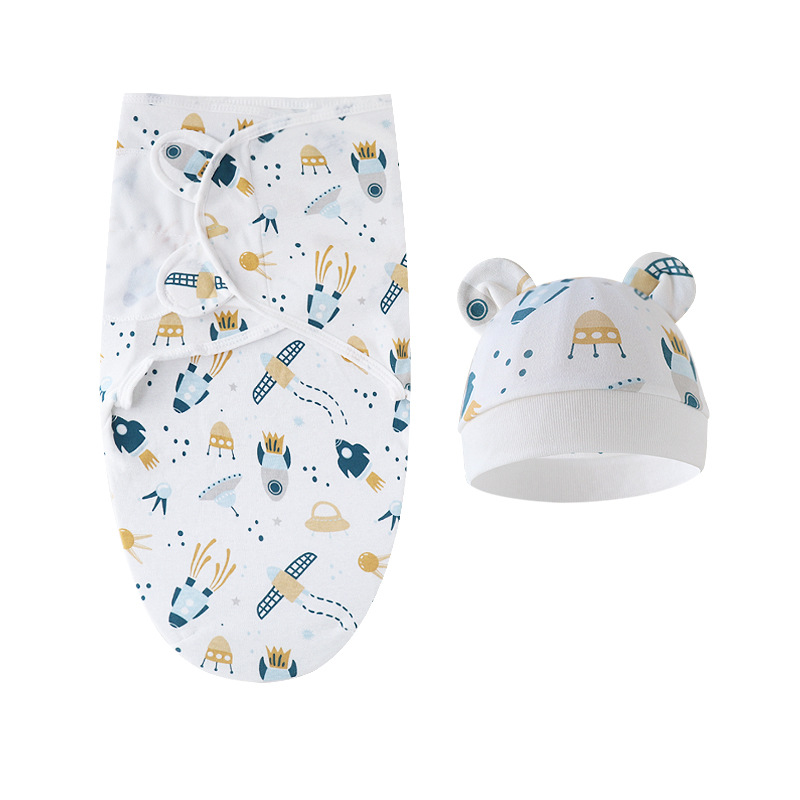 Cotton baby anti-shock swaddling baby 0-6 months newborn baby spring and autumn quilt summer thin sleeping bag towel