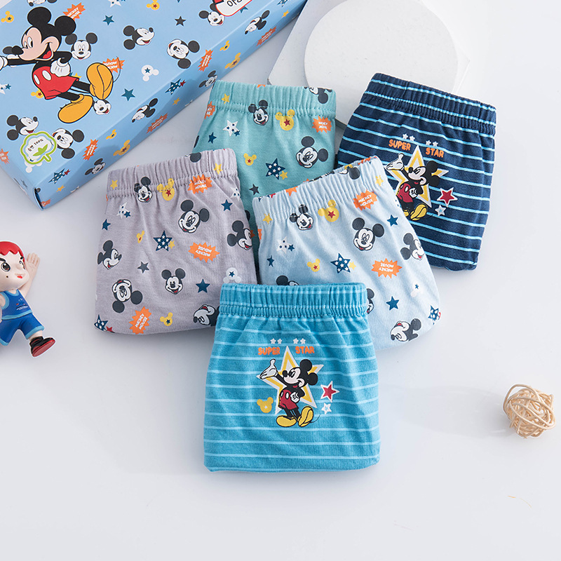 South Korea hot sale cartoon printed cotton children's underwear children's cotton high-end boxed girls' briefs shorts