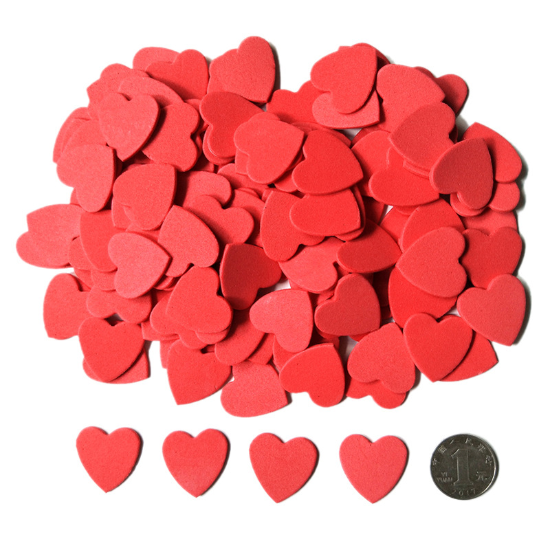 Various specifications heart-shaped patch EVA foam sticker toy color Heart Children's DIY making material sponge sticker