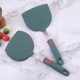 Dark Green Silicone Kitchenware Stainless Steel Handle Frying Shovel Leakage Shovel Kitchen Utensils Cooking Shovel Silicone Frying Pan Pot Shovel