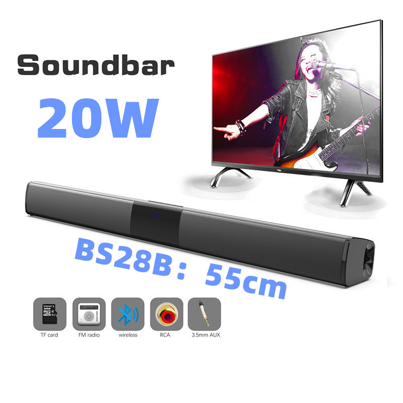 Cross-border BS28B long sound bar Bluetooth speaker heavy subwoofer high power wireless remote control RCA TV big stereo