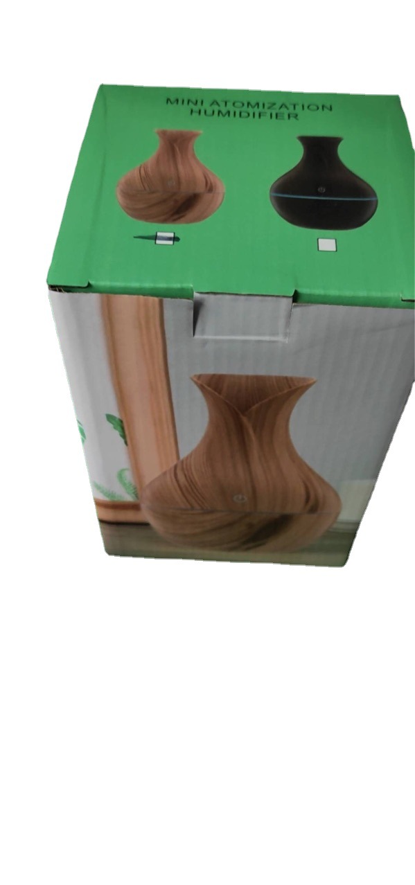 Cross-border vase humidifier aromatherapy home large capacity wood grain hot-selling office USB essential oil factory direct sales