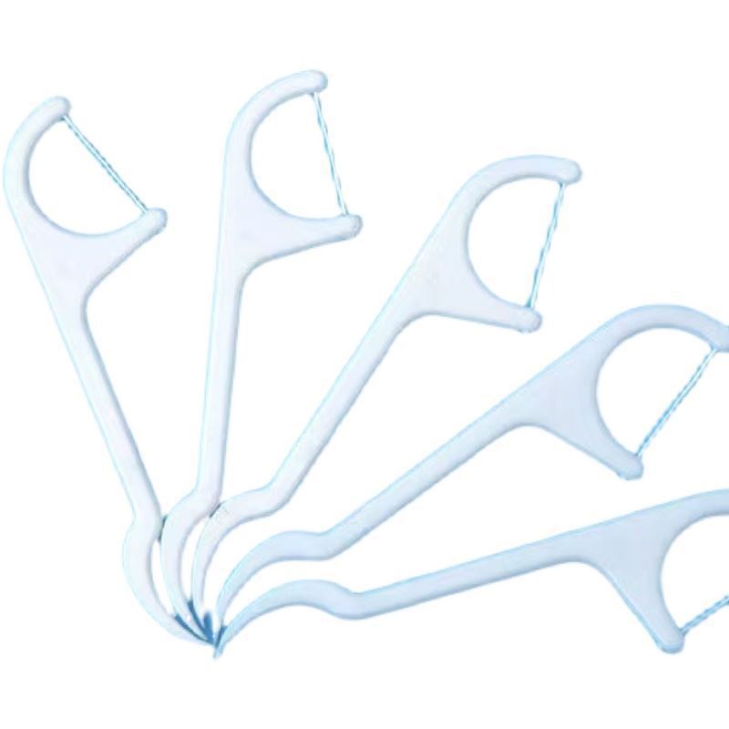 Household outdoor oral cleaning easy to carry polymer floss stick disposable plastic floss cleaning teeth