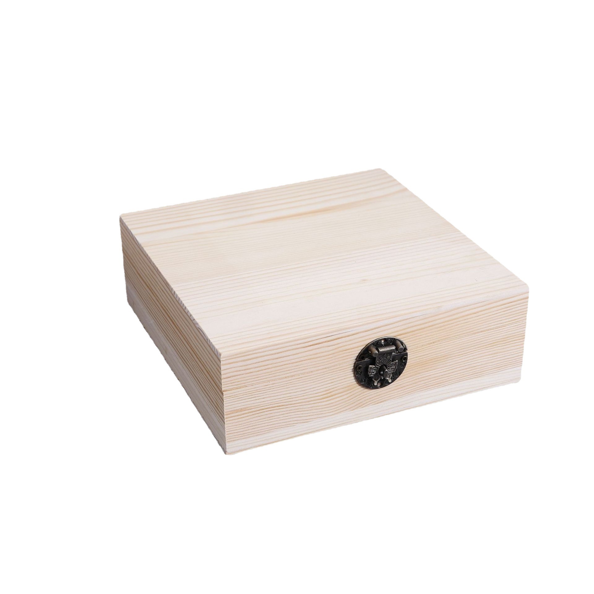 Spot wooden multi-size jewelry storage box dustproof Flip gift box DIY hand-painted gift box with gift wooden box