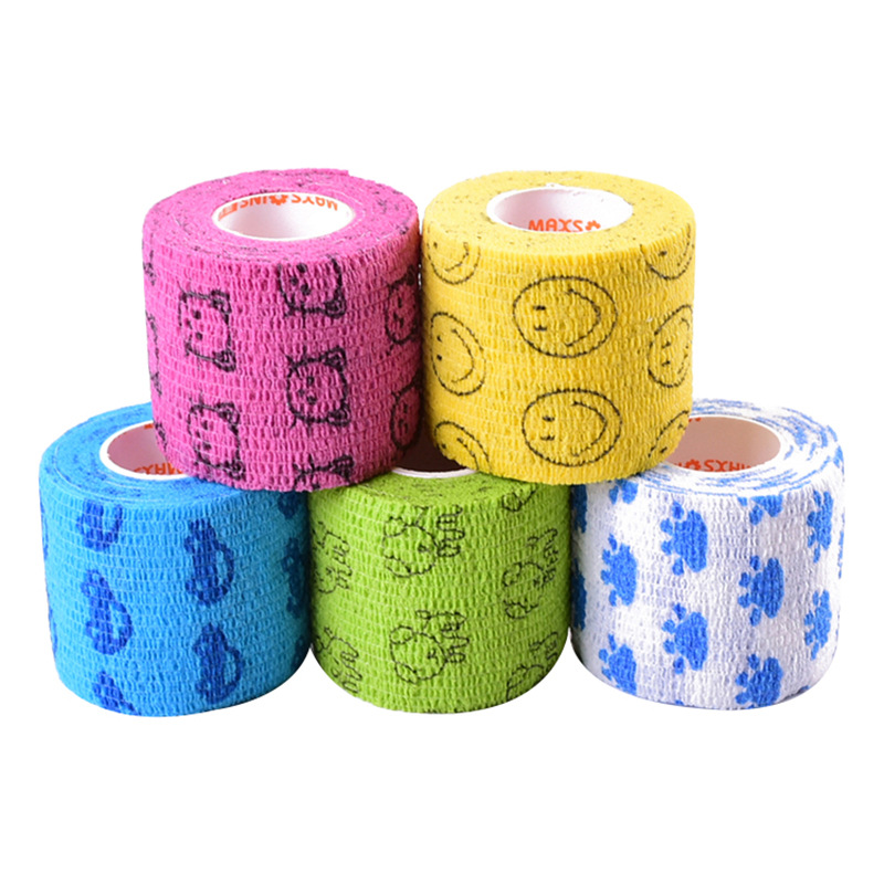 Self-adhesive Bandage Multi-color Non-woven Fabric Sports Protective Bandage Fixed Blue Ball Badminton Bandage Protective Protective Protective Equipment