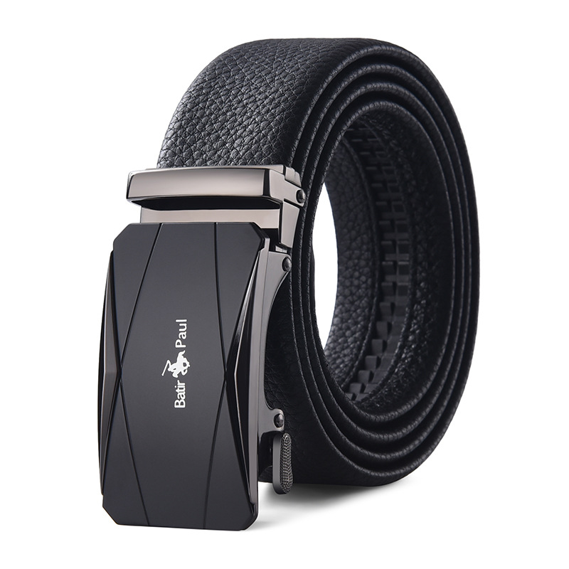 Paul belt men's leather automatic buckle belt all-match trendy genuine goods first layer cowhide business young pants belt