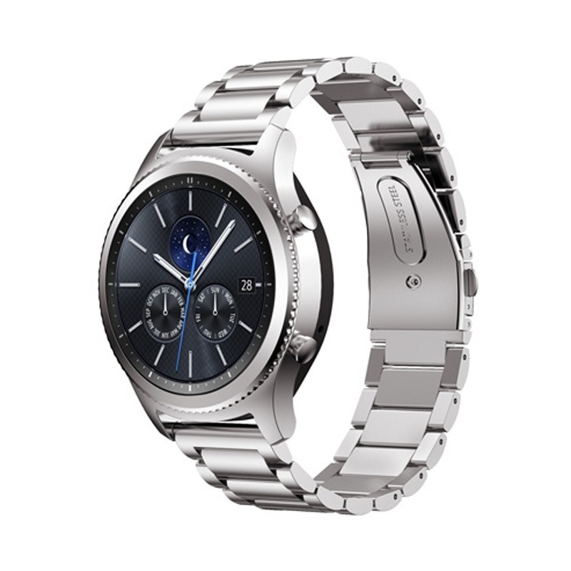 Suitable for apple watch band apple watch three beads stainless steel metal 22mm watch band iwatch Huawei gt4