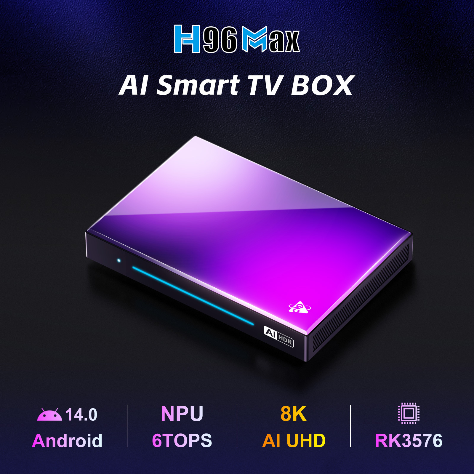 RK3576 Android 14 TV Set Top Box 8 Core 6T Calculation Power WiFi6 Bluetooth 5.4 Network Player