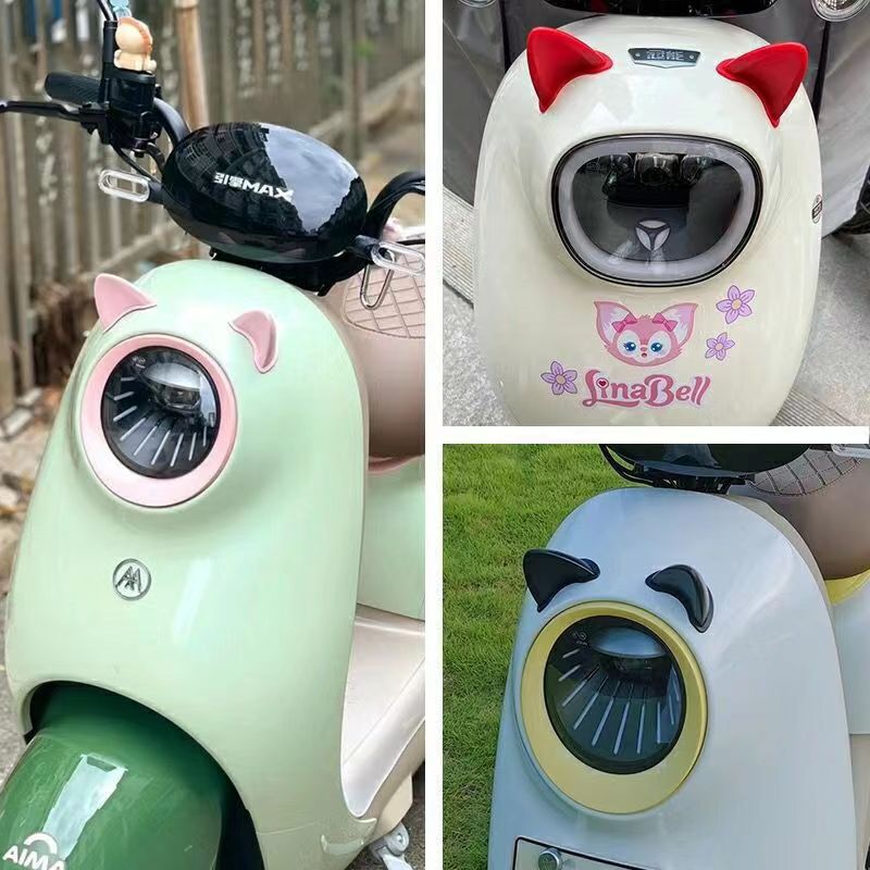 Motorcycle Helmet Decoration Accessories Cat Ear Sticker Electric Vehicle Safety Helmet Universal Accessories Horn Tentacles Diy