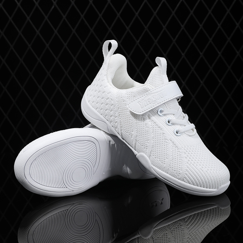 Competitive Aerobics Shoes Cheerleading Shoes Children's Soft Bottom Cheerleading Shoes Flying Mesh Competition Training Shoes Wholesale