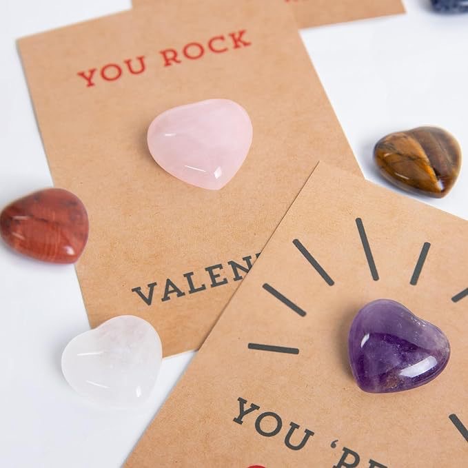 Valentine's Day love gift 24 Heart greeting Cards 24 Pack Valentines Cards with Heart